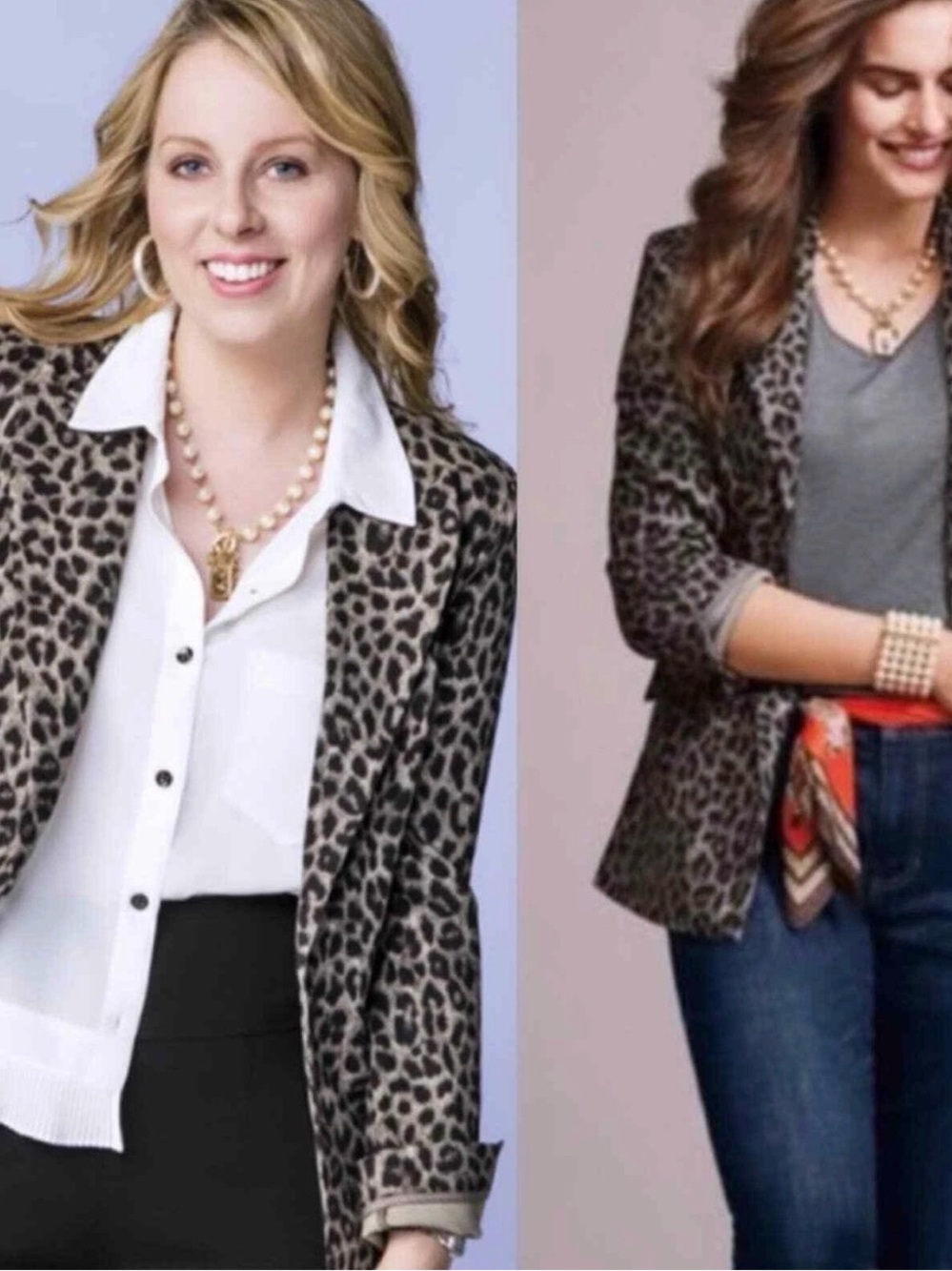 CAbi Leopard Print Blazer Jacket in Black and Tan Sz 2 - Picture 1 of 15